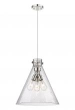 Innovations Lighting 410-3PL-PN-G411-18SDY - Newton Cone - 3 Light - 18 inch - Polished Nickel - Cord hung - Pendant