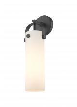 Innovations Lighting 413-1W-BK-G413-1W-4WH - Pilaster - 1 Light - 4 inch Glass - Matte Black - Sconce