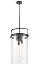 Innovations Lighting 413-4SL-BK-G413-4S-12CL - Pilaster - 4 Light - 12 inch - Matte Black - Pendant