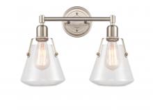 Innovations Lighting 422-2W-SN-G4222-7 - Luna - 2 Light - 18 inch - Satin Nickel - Bath Vanity Light