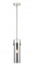 Innovations Lighting 423-1S-PN-G423-12SM - Pilaster II Cylinder - 1 Light - 12 inch Long Glass - Polished Nickel - Pendant