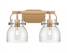 Innovations Lighting 423-2W-BB-G412-6SDY - Pilaster II Bell - 2 Light - 17 inch - Brushed Brass - Bath Vanity Light