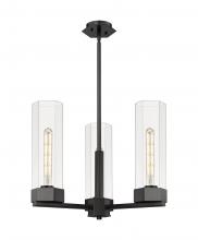 Innovations Lighting 427-3CR-BK-G427-14CL - Claverack - 3 Light - 22 inch - Matte Black - Pendant