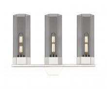 Innovations Lighting 427-3W-PN-G427-14SM - Claverack - 3 Light - 22 inch - Polished Nickel - Bath Vanity Light