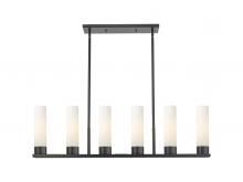 Innovations Lighting 429-6I-BK-G429-11WH - Empire - 6 Light - 44 inch - Matte Black - Linear Pendant