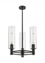 Innovations Lighting 434-3CR-BK-G434-12SDY - Crown Point - 3 Light - 18 inch - Matte Black - Pendant