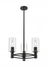 Innovations Lighting 434-3CR-BK-G434-7CL - Crown Point - 3 Light - 18 inch - Matte Black - Pendant