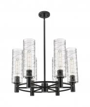 Innovations Lighting 434-6CR-BK-G434-12DE - Crown Point - 6 Light - 24 inch - Matte Black - Chandelier