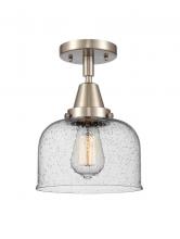 Innovations Lighting 447-1C-SN-G74 - Bell - 1 Light - 8 inch - Brushed Satin Nickel - Flush Mount