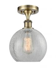 Innovations Lighting 516-1C-AB-G125 - Athens - 1 Light - 8 inch - Antique Brass - Semi-Flush Mount