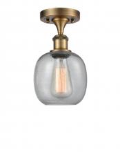 Innovations Lighting 516-1C-BB-G104 - Belfast - 1 Light - 6 inch - Brushed Brass - Semi-Flush Mount