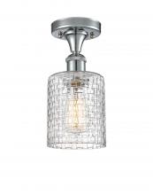 Innovations Lighting 516-1C-PC-G112C-5CL - Cobbleskill - 1 Light - 5 inch - Polished Chrome - Semi-Flush Mount