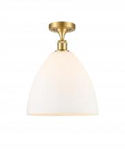 Innovations Lighting 516-1C-SG-GBD-121 - Bristol - 1 Light - 12 inch - Satin Gold - Semi-Flush Mount