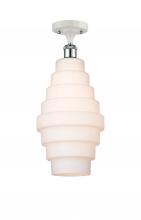 Innovations Lighting 516-1C-WPC-G671-8 - Cascade - 1 Light - 8 inch - White Polished Chrome - Semi-Flush Mount