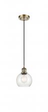 Innovations Lighting 516-1P-AB-G124-6 - Athens - 1 Light - 6 inch - Antique Brass - Cord hung - Mini Pendant