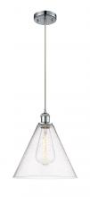 Innovations Lighting 516-1P-PC-GBC-124 - Berkshire - 1 Light - 12 inch - Polished Chrome - Cord hung - Mini Pendant