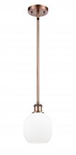 Innovations Lighting 516-1S-AC-G101 - Belfast - 1 Light - 6 inch - Antique Copper - Mini Pendant