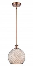 Innovations Lighting 516-1S-AC-G121-8CBK - Farmhouse Chicken Wire - 1 Light - 8 inch - Antique Copper - Mini Pendant