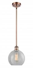 Innovations Lighting 516-1S-AC-G125 - Athens - 1 Light - 8 inch - Antique Copper - Mini Pendant