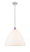 Innovations Lighting 516-1S-WPC-GBD-161 - Bristol - 1 Light - 16 inch - White Polished Chrome - Pendant