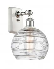 Innovations Lighting 516-1W-WPC-G1213-8 - Athens Deco Swirl - 1 Light - 8 inch - White Polished Chrome - Sconce