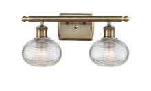 Innovations Lighting 516-2W-AB-G555-6CL - Ithaca - 2 Light - 16 inch - Antique Brass - Bath Vanity Light