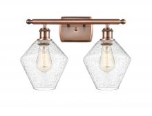 Innovations Lighting 516-2W-AC-G654-8 - Cindyrella - 2 Light - 18 inch - Antique Copper - Bath Vanity Light