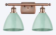 Innovations Lighting 516-2W-AC-MBD-75-SF - Plymouth - 2 Light - 18 inch - Antique Copper - Bath Vanity Light