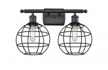 Innovations Lighting 516-2W-BK-CE-8-BK - Lake Placid - 2 Light - 18 inch - Matte Black - Bath Vanity Light