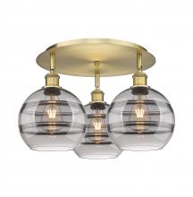 Innovations Lighting 516-3C-BB-G556-8SM - Rochester - 3 Light - 20 inch - Brushed Brass - Flush Mount