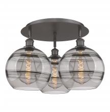 Innovations Lighting 516-3C-OB-G556-10SM - Rochester - 3 Light - 22 inch - Oil Rubbed Bronze - Flush Mount