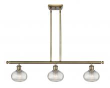 Innovations Lighting 516-3I-AB-G555-6CL - Ithaca - 3 Light - 36 inch - Antique Brass - Cord hung - Island Light