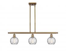 Innovations Lighting 516-3I-BB-G1215-6 - Athens Water Glass - 3 Light - 36 inch - Brushed Brass - Cord hung - Island Light