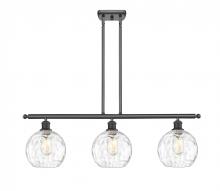 Innovations Lighting 516-3I-BK-G1215-8 - Athens Water Glass - 3 Light - 36 inch - Matte Black - Cord hung - Island Light