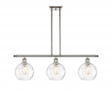 Innovations Lighting 516-3I-PN-G1215-8 - Athens Water Glass - 3 Light - 36 inch - Polished Nickel - Cord hung - Island Light