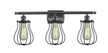 Innovations Lighting 516-3W-BK-CE513-BK - Muselet - 3 Light - 26 inch - Matte Black - Bath Vanity Light