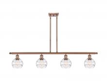 Innovations Lighting 516-4I-AC-G556-6CL - Rochester - 4 Light - 48 inch - Antique Copper - Cord hung - Island Light