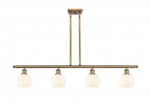 Innovations Lighting 516-4I-BB-G1217-6WV - White Venetian - 4 Light - 48 inch - Brushed Brass - Stem Hung - Island Light