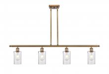 Innovations Lighting 516-4I-BB-G804 - Clymer - 4 Light - 48 inch - Brushed Brass - Cord hung - Island Light