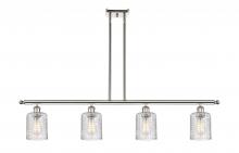 Innovations Lighting 516-4I-PN-G112C-5CL - Cobbleskill - 4 Light - 48 inch - Polished Nickel - Cord hung - Island Light