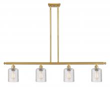 Innovations Lighting 516-4I-SG-G112C-5CL - Cobbleskill - 4 Light - 48 inch - Satin Gold - Cord hung - Island Light