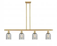 Innovations Lighting 516-4I-SG-G257 - Caledonia - 4 Light - 48 inch - Satin Gold - Cord hung - Island Light