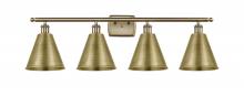 Innovations Lighting 516-4W-AB-MBC-8-AB - Berkshire - 4 Light - 38 inch - Antique Brass - Bath Vanity Light