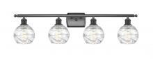 Innovations Lighting 516-4W-BK-G1213-6 - Athens Deco Swirl - 4 Light - 36 inch - Matte Black - Bath Vanity Light