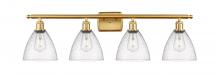 Innovations Lighting 516-4W-SG-GBD-754 - Bristol - 4 Light - 38 inch - Satin Gold - Bath Vanity Light