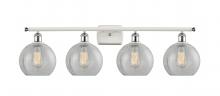 Innovations Lighting 516-4W-WPC-G125 - Athens - 4 Light - 38 inch - White Polished Chrome - Bath Vanity Light