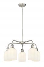 Innovations Lighting 516-5CR-SN-G559-5GWH - Bridal Veil - 5 Light - 23 inch - Satin Nickel - Chandelier