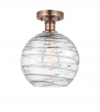 Innovations Lighting 616-1F-AC-G1213-10 - Athens Deco Swirl - 1 Light - 10 inch - Antique Copper - Semi-Flush Mount