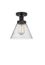 Innovations Lighting 616-1F-BK-G44 - Cone - 1 Light - 8 inch - Matte Black - Semi-Flush Mount