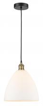 Innovations Lighting 616-1P-BAB-GBD-121 - Bristol - 1 Light - 12 inch - Black Antique Brass - Cord hung - Mini Pendant